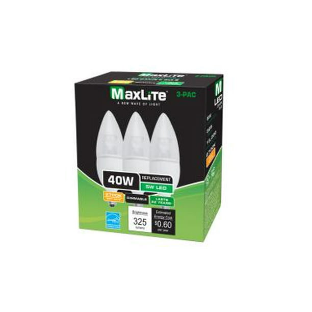 5 Watt Candelabra LED B11 Dimmable 2700K 5B11DLED27/G2 Maxlite 5 Watt Candelabra LED B11 Dimmable 2700K 5B11DLED27/G2 Maxlite